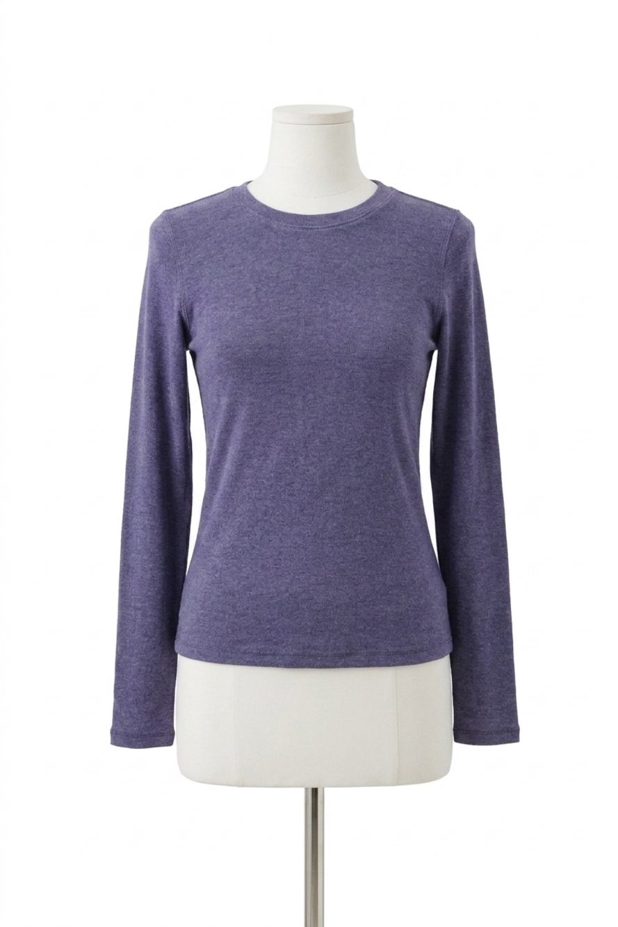 NEW BE COOL raina longsleeve crewneck top in blue